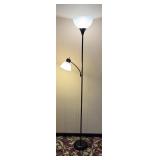 Contemporary Combo Torchiere Reading Lamp