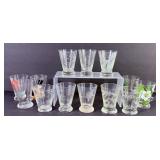 MCM Etched & Painted Cocktail Cordial Glasses (13)