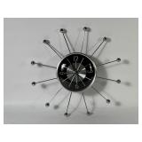 MCM George Nelson Chrome Starburst Clock WORKS