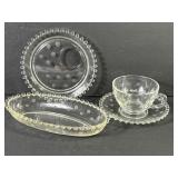 Imperial Candlewick Dot Cup & Saucers