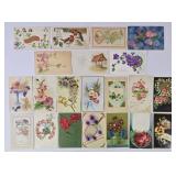 1900' Best Wishes, Greeting Postcards (21)