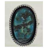 Persian Turquoise Navajo Ring By Ivan Howard (7)