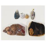 Agate, Jasper, Petrified Wood Brooches & Pendants