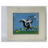 Autographed Warner Bros ï¿½Pepe In Tulipsï¿½ Cel