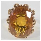 14k & Orange Citrine Oval Ring (6)