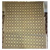 1800ï¿½s Navy & Tan Cambridge Style Woven Coverlet