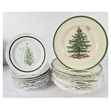 Spode & Pottery Barn Christmas Tree Plates