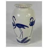 Anchor Hocking Vitrock Flamingo Milk Glass Vase
