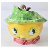 PY Japan Anthropomorphic Lemon-Shaped Sugar Bowl