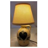 Rowe Pottery Works Heart Stoneware Lamp