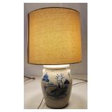 Rowe Pottery Works Scenic Stoneware Lamp