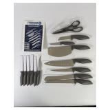 Titanium II Kitchen & Steak Knife Set (14) NEW