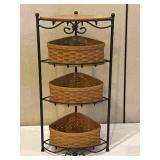 Longaberger 4 Tier Wrought Iron Corner Stand