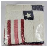 Americana Theme Hand Quiled Throw Blanket NIB