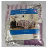 Essential Home King Size Purple Quilt NIB