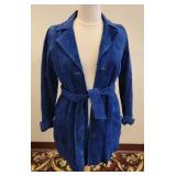 Dennis Basso Women's Blue Suede Jacket (M)