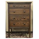 Vintage Tallboy 4-Drawer Dresser