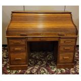 Oak Roll Top Desk
