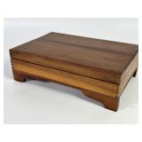 MCM Handmade Footed Keepsake Box w/ Poker Chips