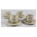 Longaberger Pottery Mugs & Saucers (8)
