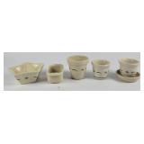 Longaberger Pottery Loaf Dish, Vase, Planter+ (6)