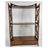 Wood Hanging Display Shelf w/ Drawer