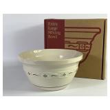 Longaberger 12 In. Heritage Green Mixing Bowl NIB