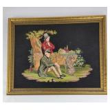 Hunting Scene w/ Dog Needlepoint