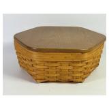 Longaberger Hexagon Basket w/ Lid