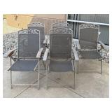 Metal Frame Folding Patio Armchairs (5)