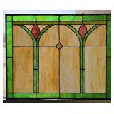Stained Leaded Glass Tulip Window Hanging