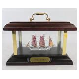 HMS Discovery Glass Ship In Case