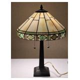 Tiffany-Style Art Deco Stained Glass Table Lamp
