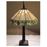 Tiffany-Style Art Deco Stained Glass Table Lamp