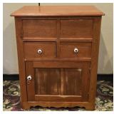 Primitive Lift Top Lid Dry Sink Wash Stand Cabinet
