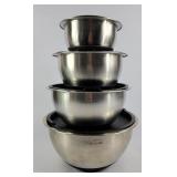 Wolfgang Puck Stainless Lidded Mixing Bowls (4)