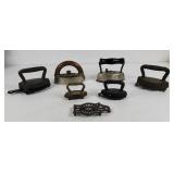 Antique Cast Iron Pressing Irons & Trivets (11)