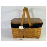 Longaberger Black Lining Picnic Basket