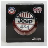 Jeep 4x4 Backlit Wall Clock NIB