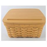 Longaberger Recipe Basket w/ Lid & Liner