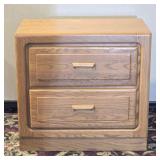 Stanley Oak BoHo 2-Drawer Nightstand
