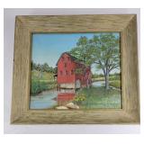 Red Mill Oil Painting By Florence Reames (1968)