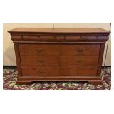 Traditional Walnut Finish Double Dresser