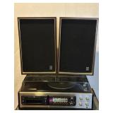 Vintage GE 8-Track, Turntable Stereo System