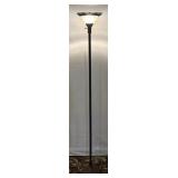 Bronze Finish Pressed Glass Torchiere Lamp