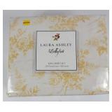 Laura Ashley Yellow Floral King Sheet Set NIB