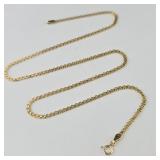 14k Gold Rope Link Necklace