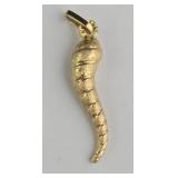 14k Italian Gold Twisted Shell Pendant