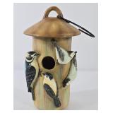 Hand Painted Ceramic Chickadee Birdhouse