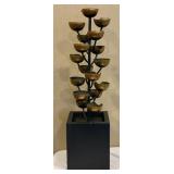 Cascading Bronze Finish Metal Cascading Fountain